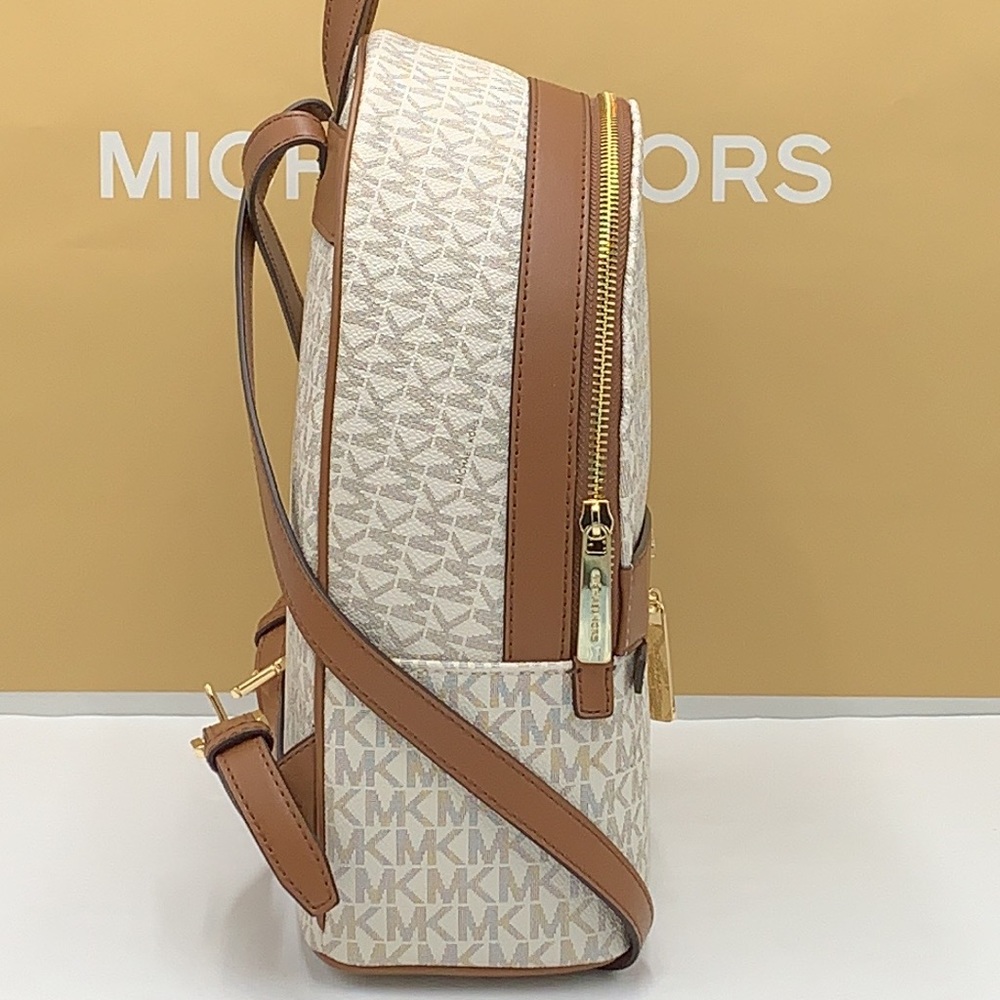 MICHAEL KORS Kenly Medium Backpack Signature Vanilla Bag - Picture 14 of 16